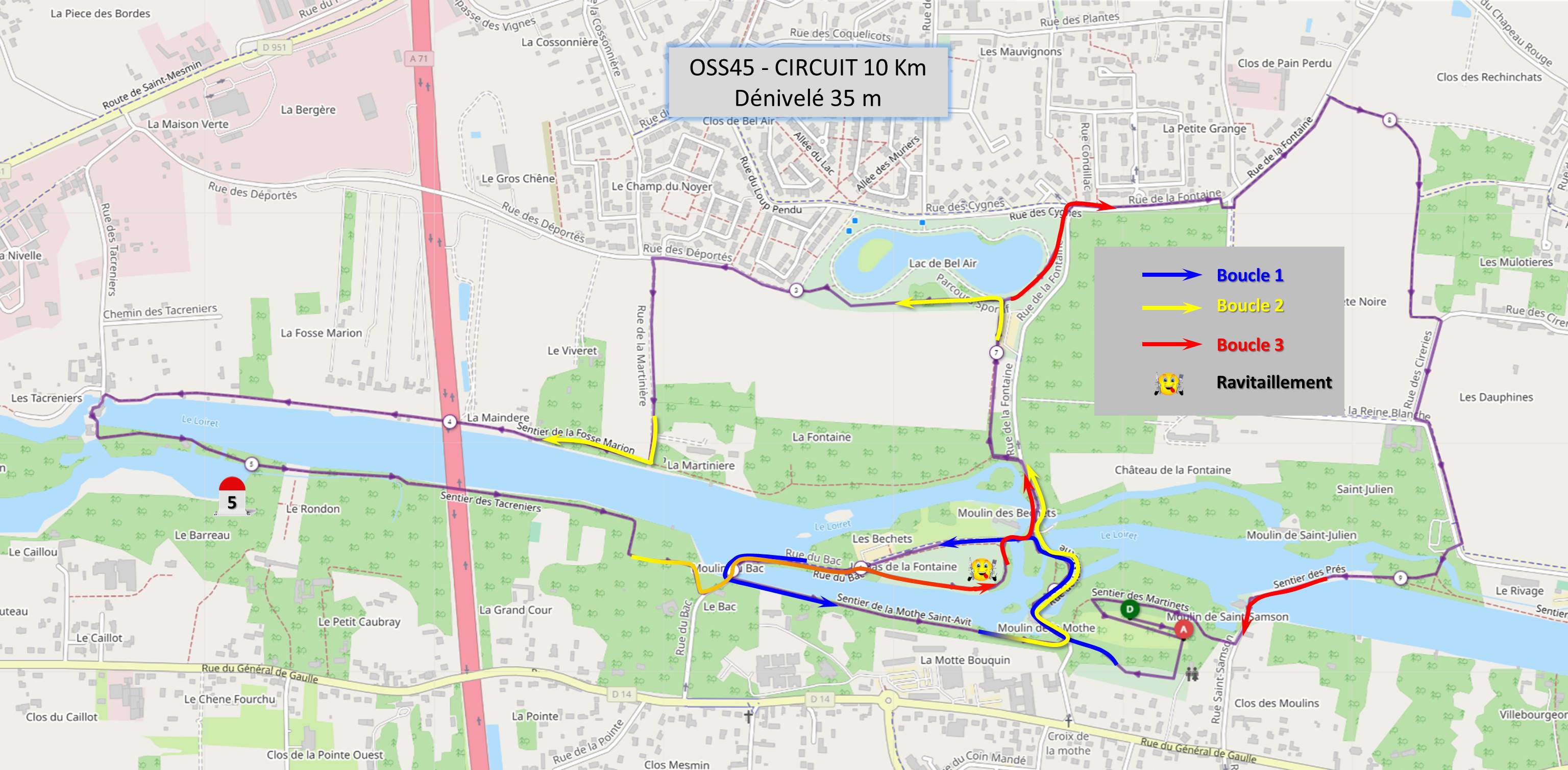 Tracé du 10km - OSS45